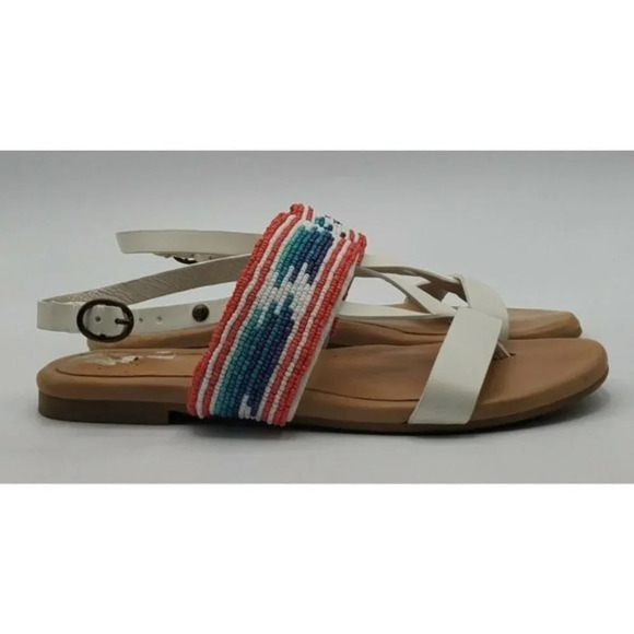 UGG White Leather Band Thong SANDALS Verona SW - Picture 4 of 9